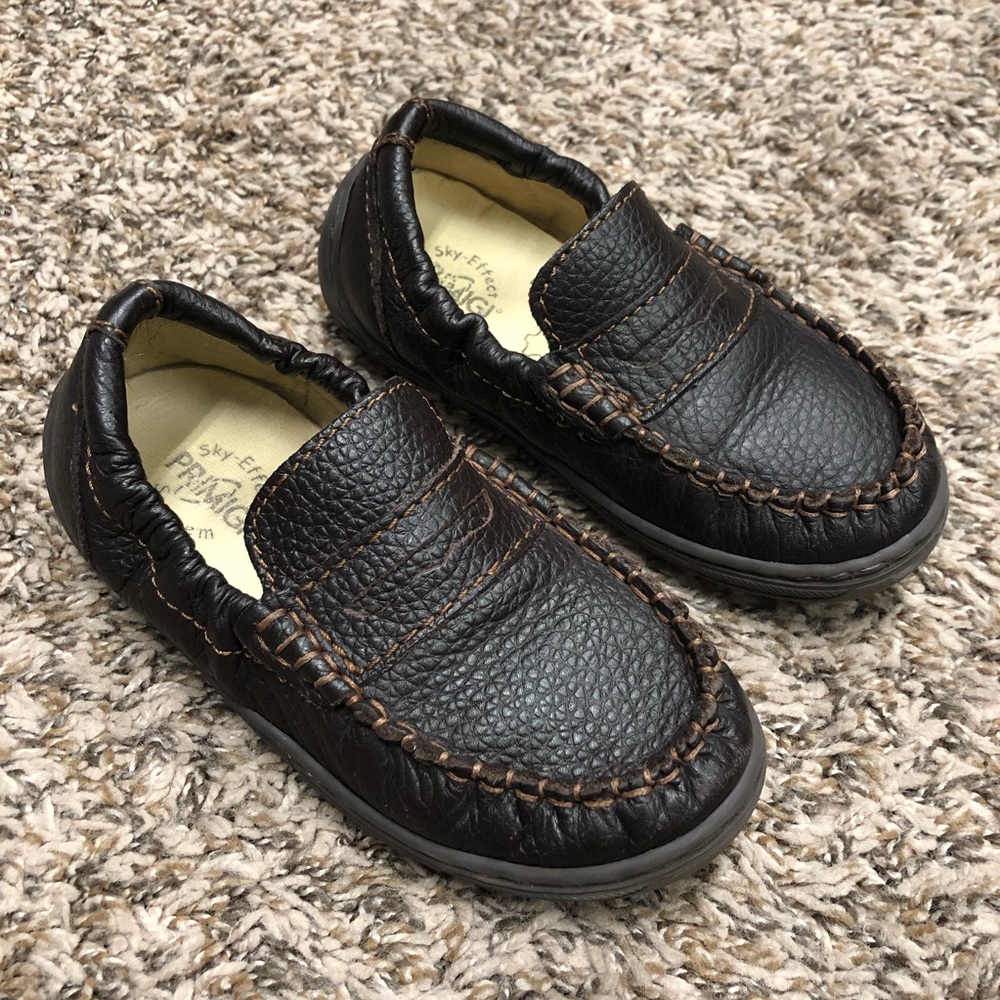 PRIMIGI BOYS BROWN LOAFERS US SIZE 10 - like new!